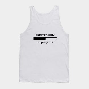 Summer Body In Progress - Black Tank Top